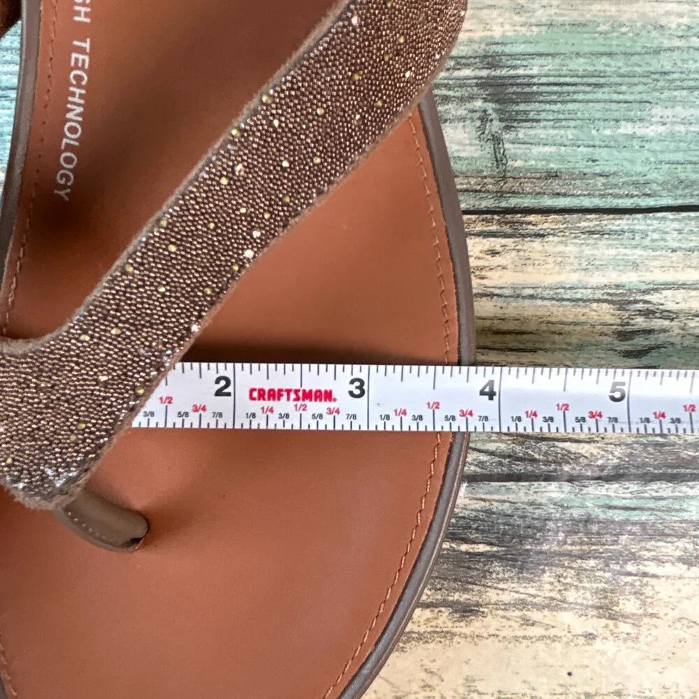 Fitflop Flip Flop Sandals Womens Size 10 Brown Casual Thongs Shimmery